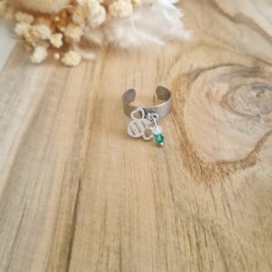 bague ajustable acier inoxydable abeille