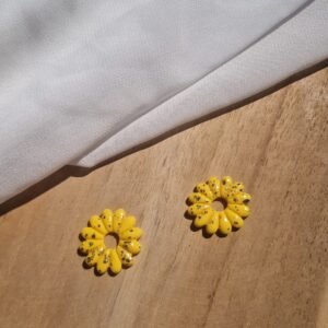 Pampilles interchangeables Marguerite Soleil en forme de fleur jaune